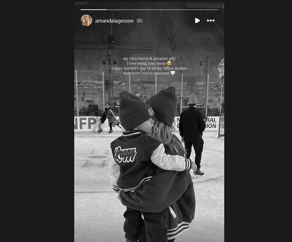 NHL team Red Wings' William Lagesson's partner IG @amandalagesson